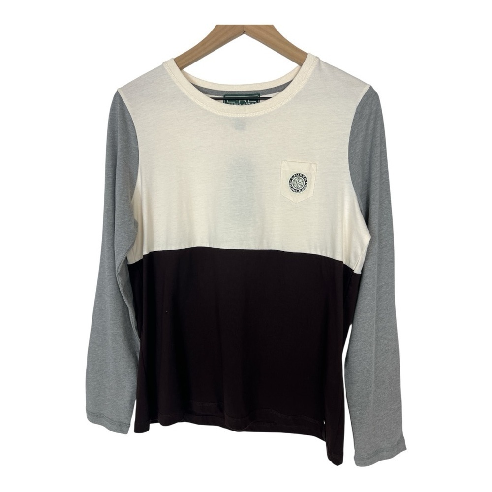 Lauren Ralph Lauren Active Sz Large Vintage Colorblock Tee Snowflake Logo NWT